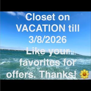 On Vacation. 15% off bundles of 2 or more. Save on shipping!